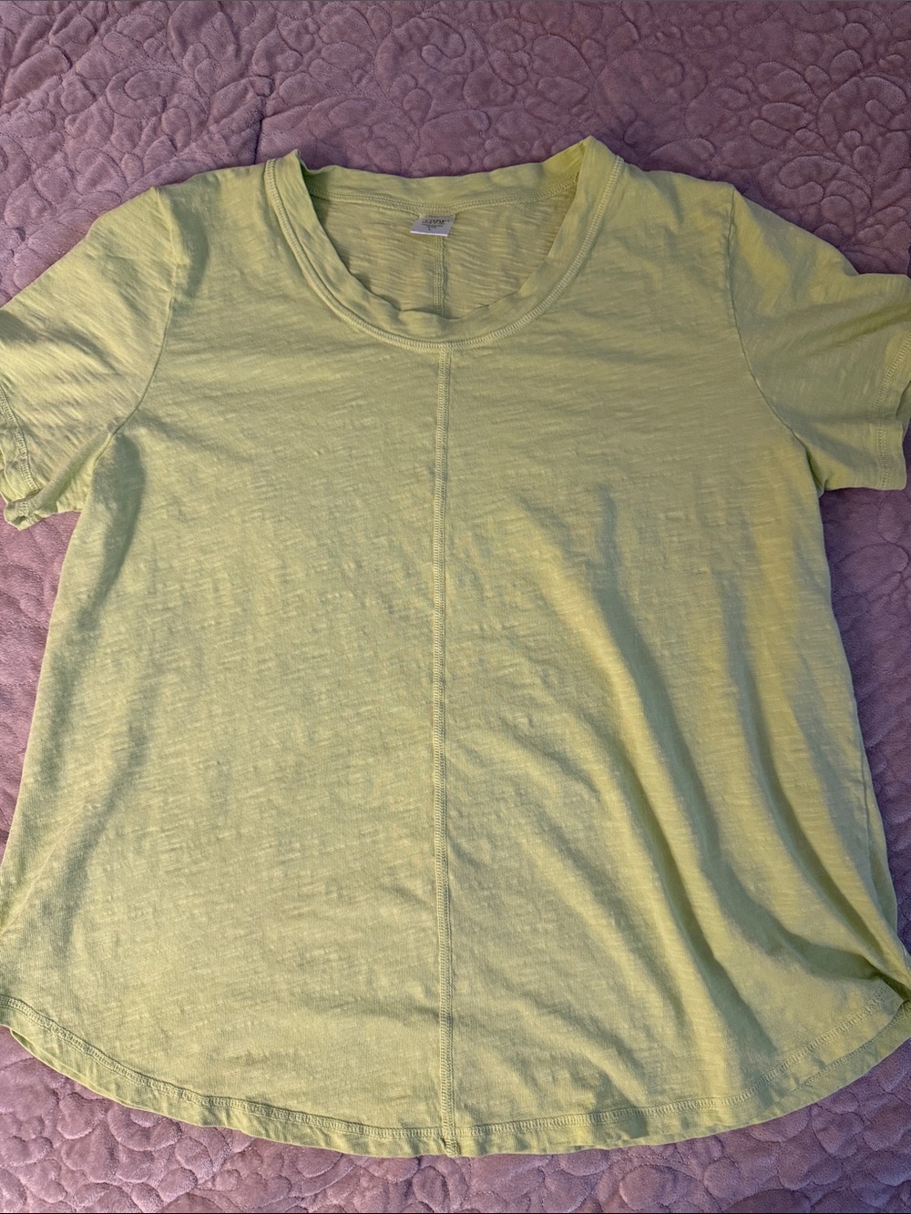 Lani Neon Lime Short Sleeve Center Seam Tee